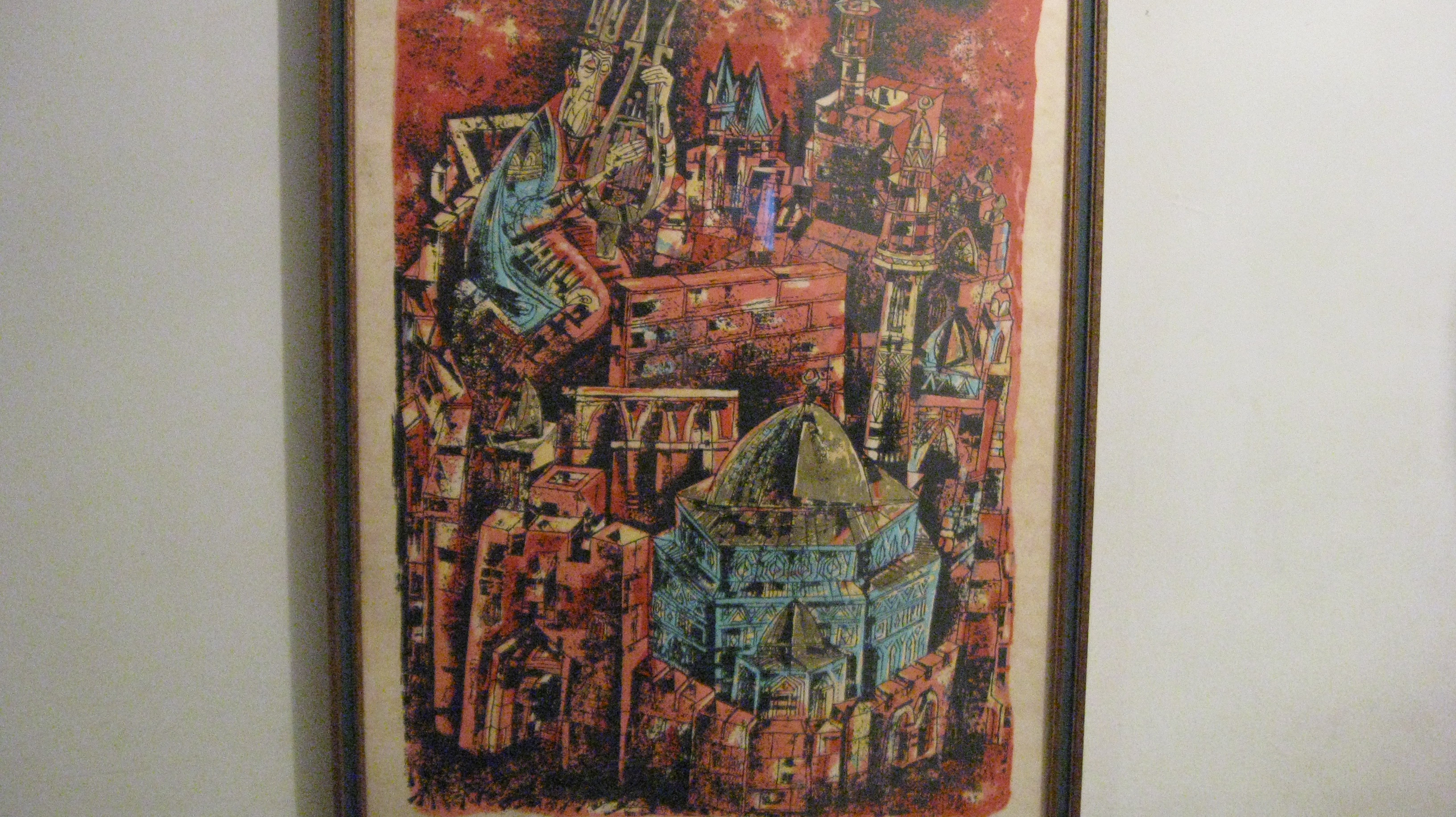 View 1 of yossi stern lithograph- red