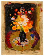 Yellow Flowers in Vase by Alexander and Wissotzky