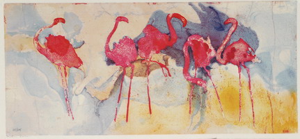 Flamingoes by Edwin Salomon